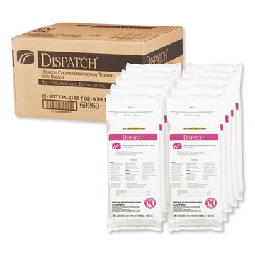 Clorox® Healthcare® Dispatch Cleaner Disinfectant Towels With Bleach, 9 X 10, 60-pack, 12 Pks-carton freeshipping - TVN Wholesale
